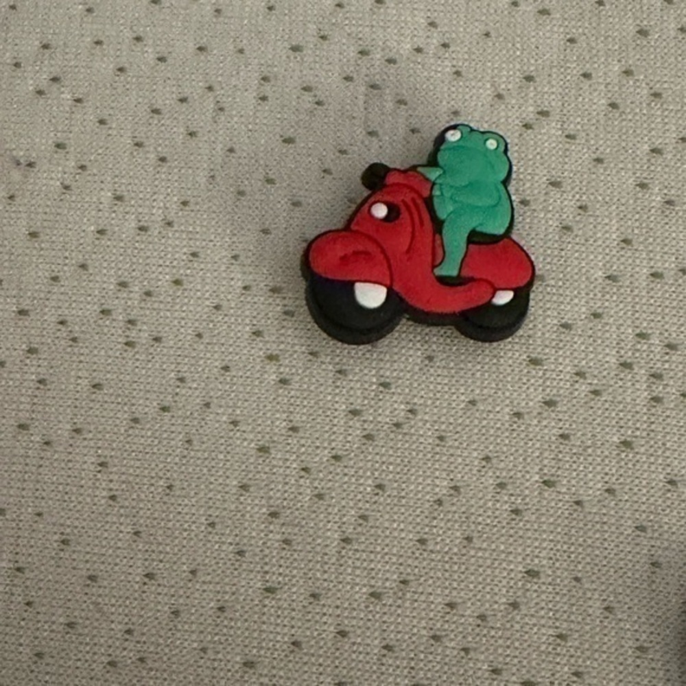 Jibbitz Frog Riding Motorcycle Croc Charms NWT